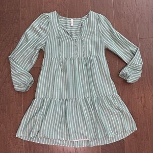 Gentle Fawn Green Striped Midi Dress